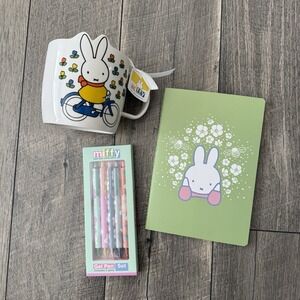 MIFFY Mug Gel Pen Set Journal Notebook SPRING Lot Bunny Stationery Gift Bundle